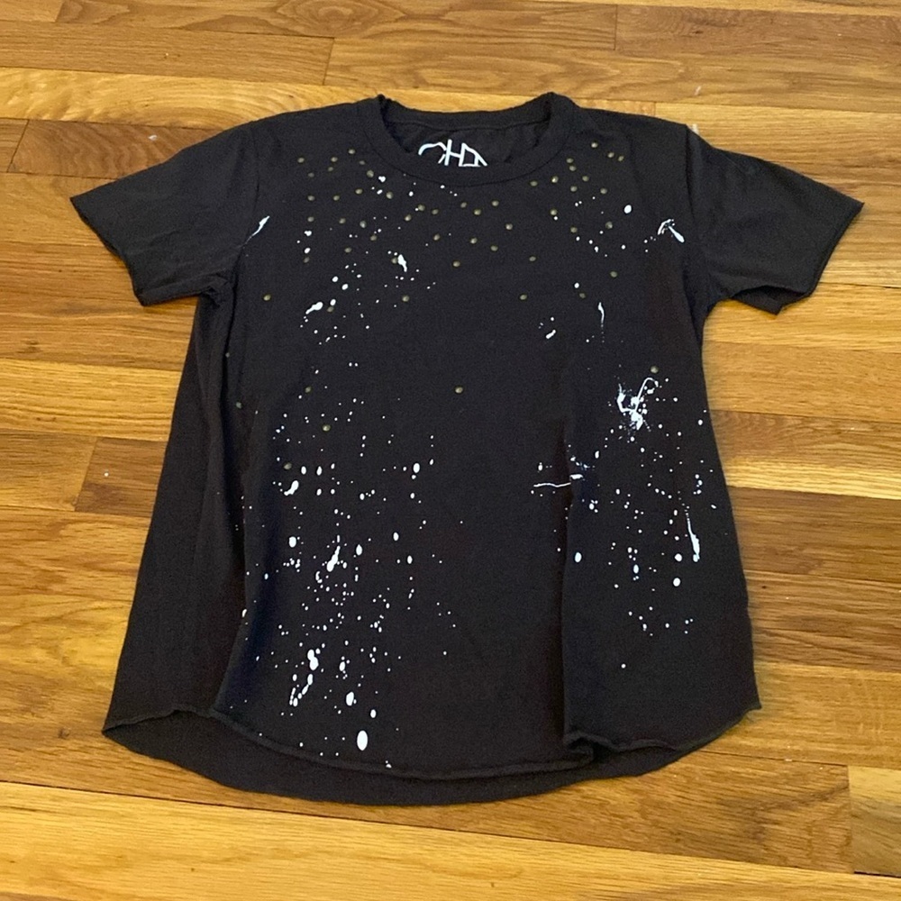 Chaser Girls Black Splatter Paint T-Shirt Size 14